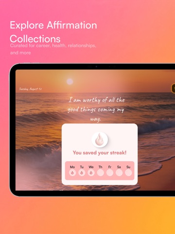 You are: Daily Affirmations iPad screenshot