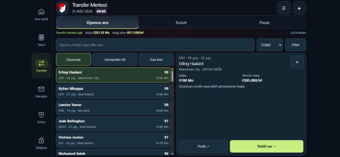 Screenshot 1 of Maestro Football Manager