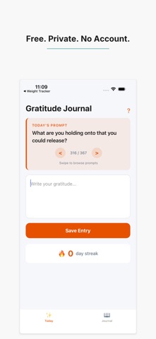 My Gratitude: Daily Journal iPhone screenshot