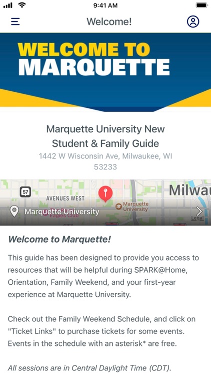 Marquette New Student & Family