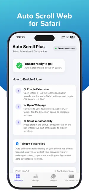 Auto Scroll Plus screenshot 1
