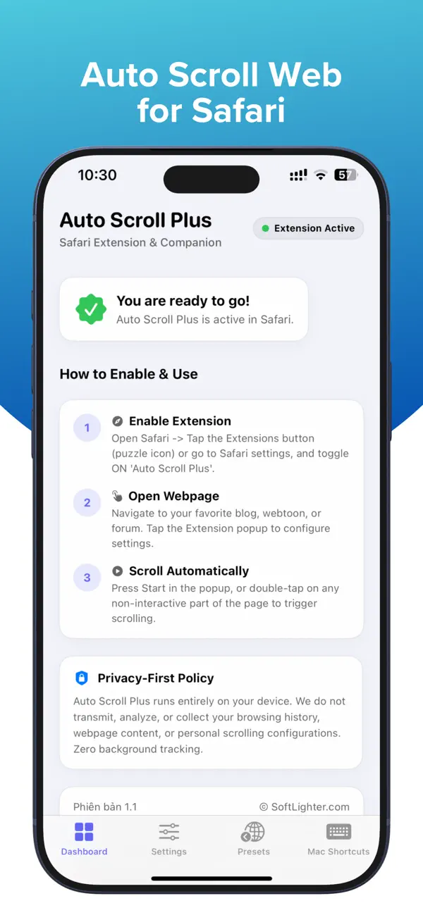 Screenshot #1 pour Auto Scroll Plus