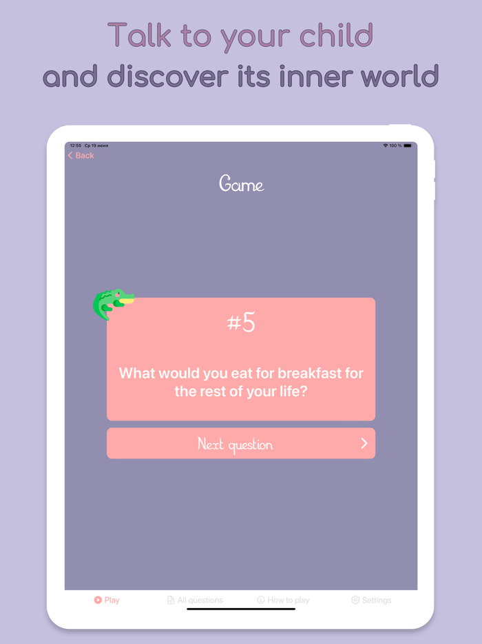 Ask Your Child Questions Game
