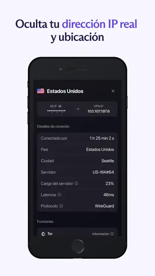 Captura de pantalla de Proton VPN: Rápida Y Segura en iPhone 4