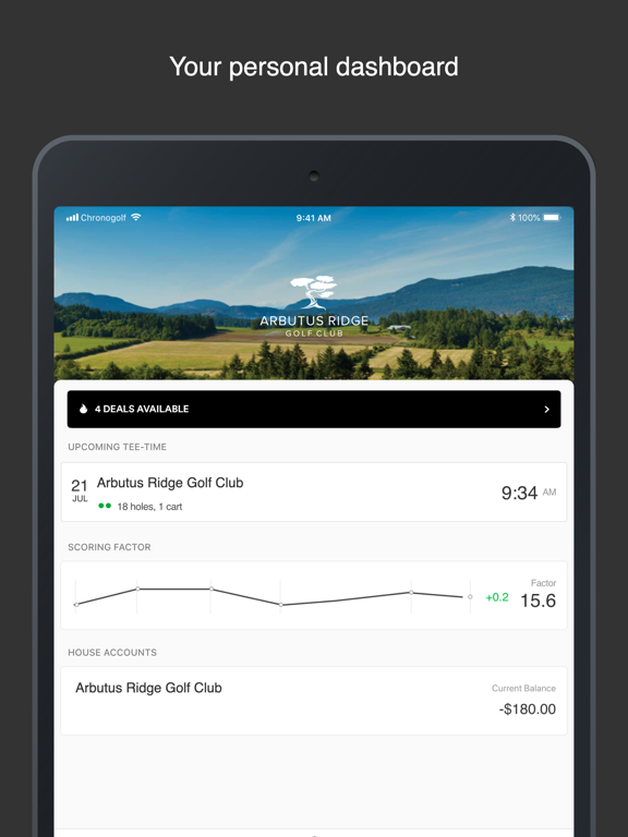 Arbutus Ridge GC iPad screenshot 1 - Sports app