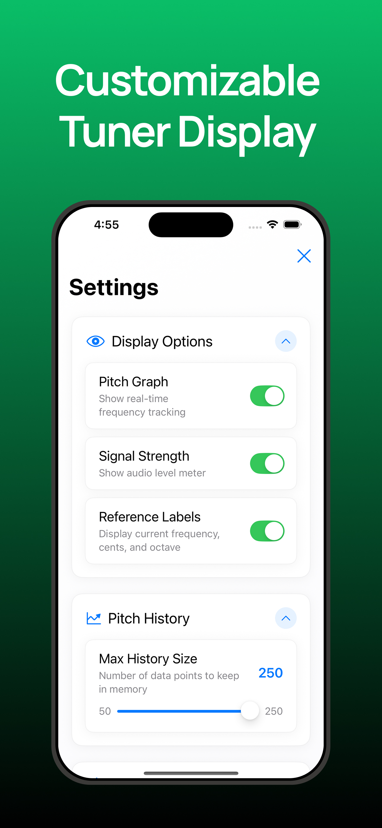 Tuner Gauge: Chromatic Tuner screenshot 3
