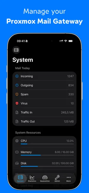 ProxMate® für Mail Gateway iPhone screenshot 1