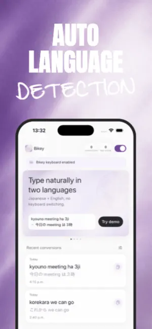 Bikey - Bilingual Typing screenshot 2