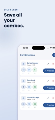 Locker Combination Practice iPhone screenshot