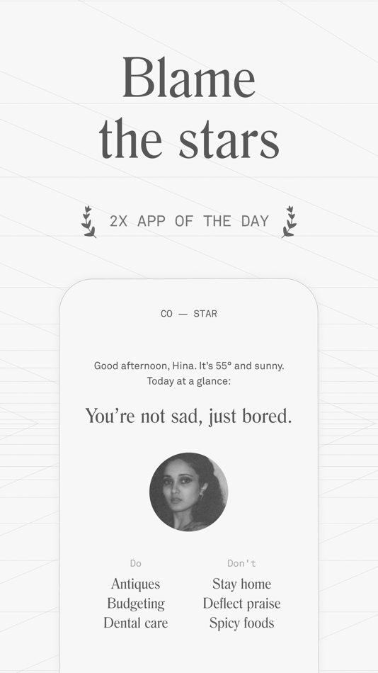 #1. Co–Star Personalized Astrology (iOS) 由: Co-Star Astrology Society