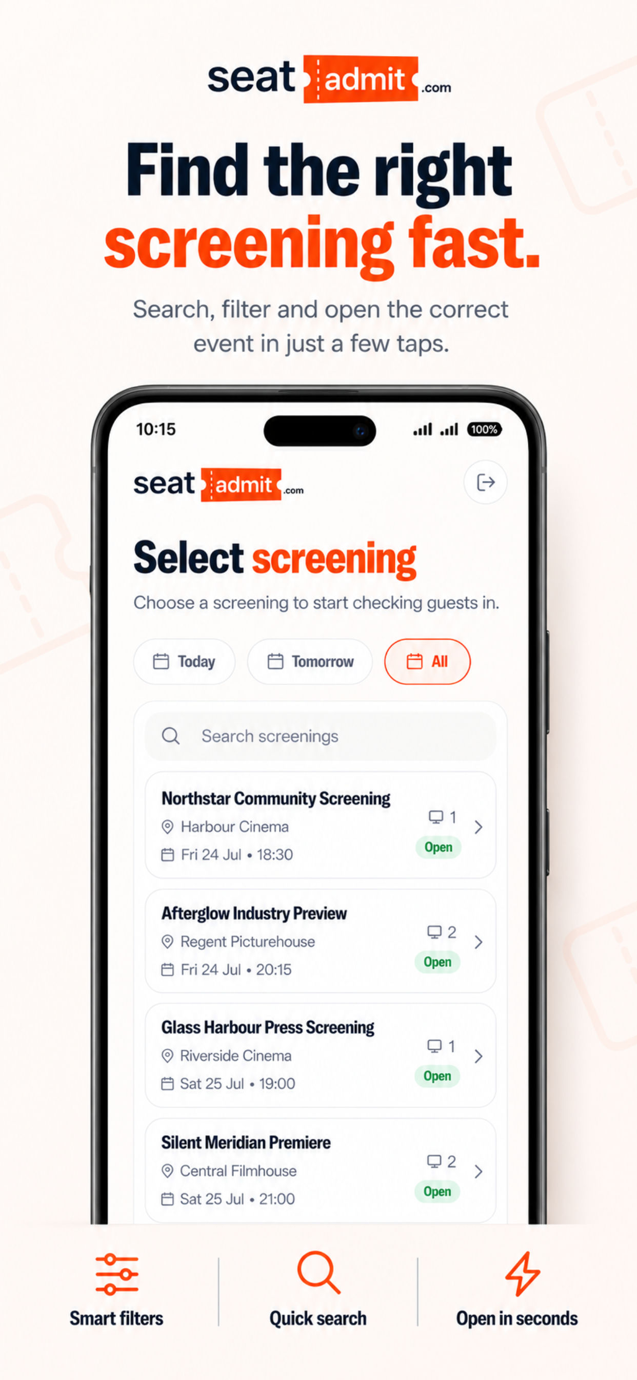 SeatAdmit Scanner screenshot 2