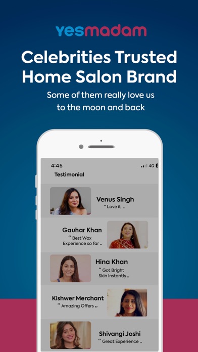 Yes Madam - Salon at Home App Screenshot