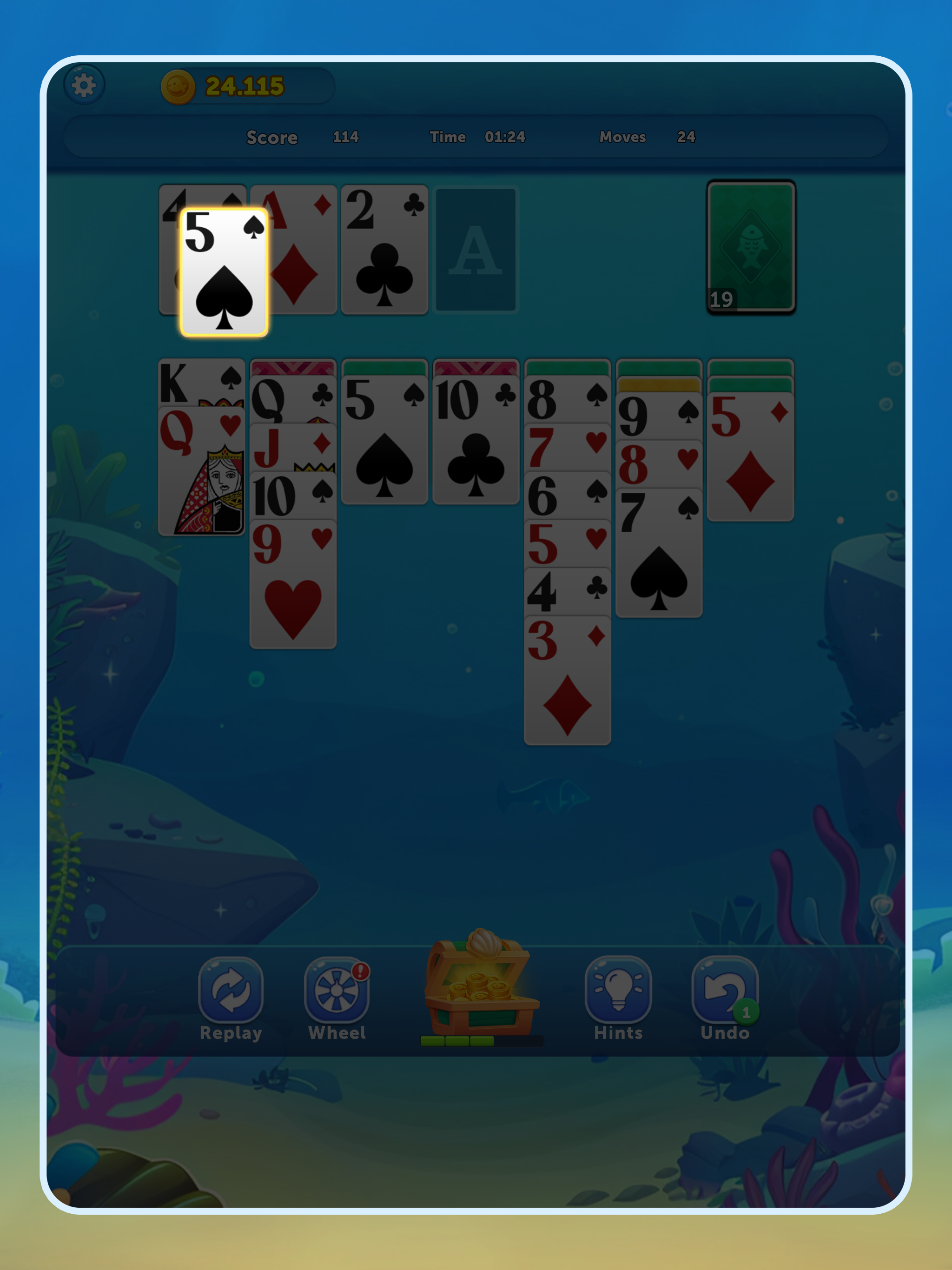 Solitaire DeepBlue Trip screenshot 8