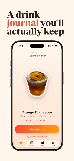 Drink Diary - PourNote screenshot 1