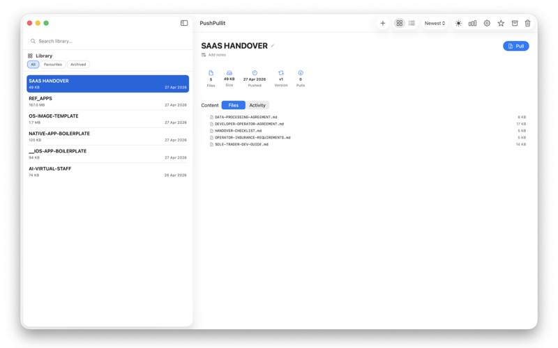 PushPullit - Boilerplate Vault screenshot