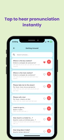 Portugal Travel Phrasebook screenshot