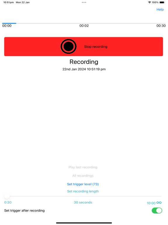 Screenshot #6 pour Recorder with trigger