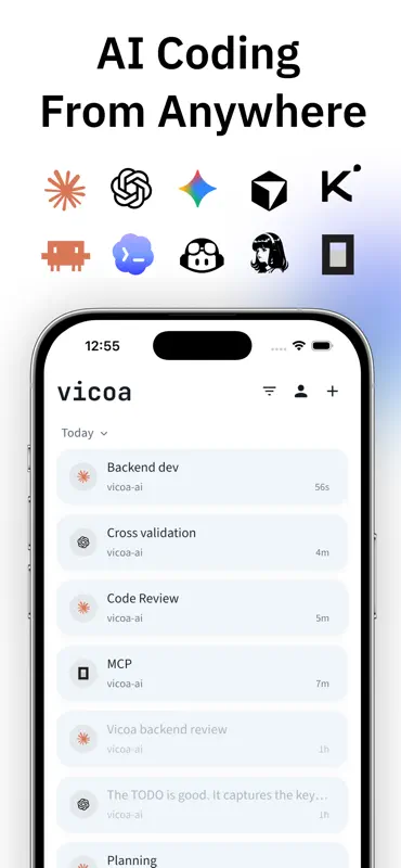 Vicoa: Claude Code & Codex IDE screenshot 1 of 8