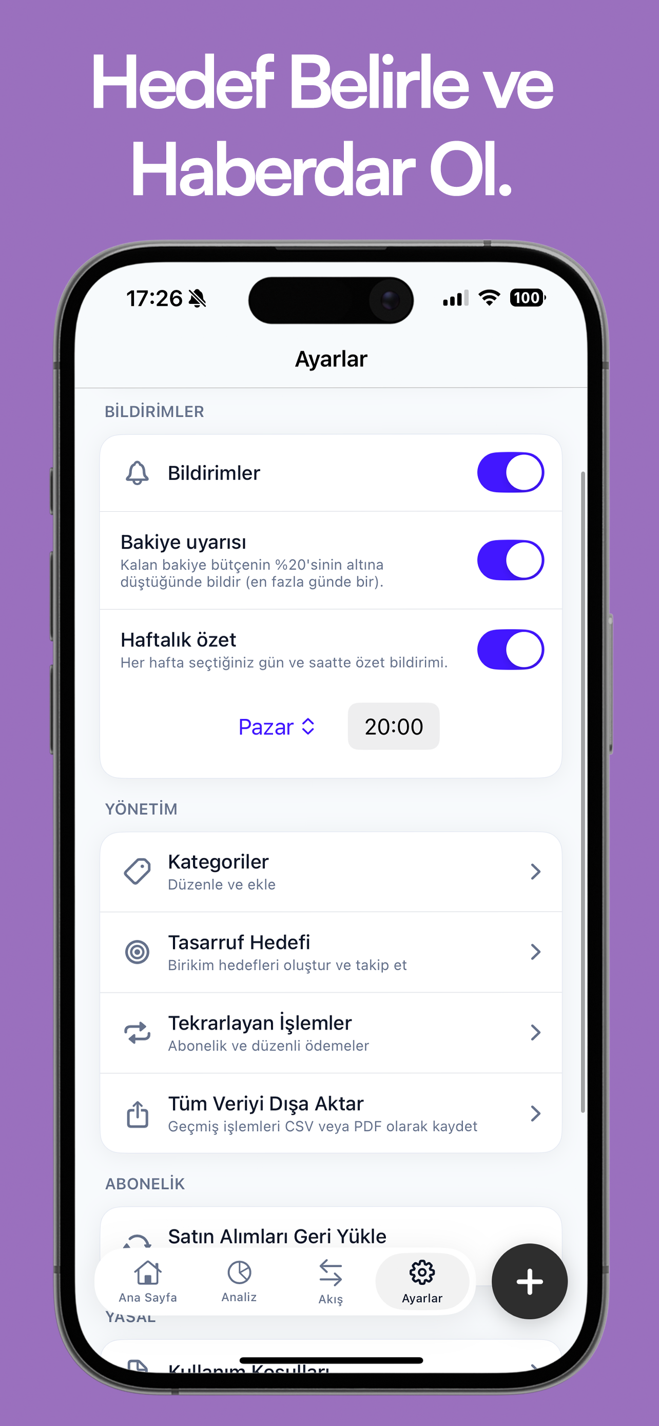 Bakiye: Para Yönetimi & Bütçe
