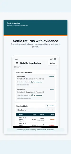 Control Alquiler Articulos screenshot 3