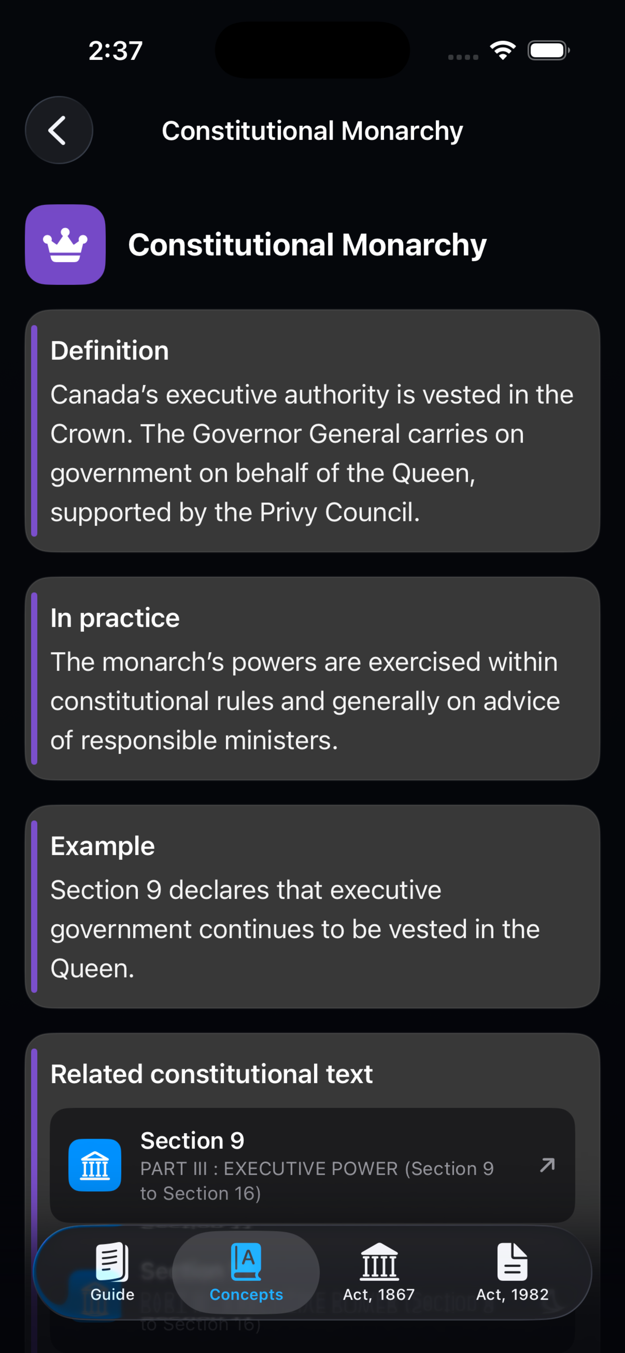 Canada Constitution & Charter screenshot 7