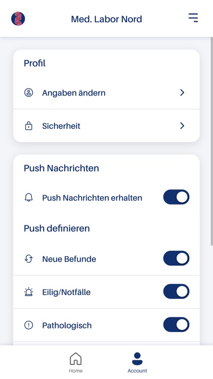 Med. Labor Nord Befund App screenshot-9