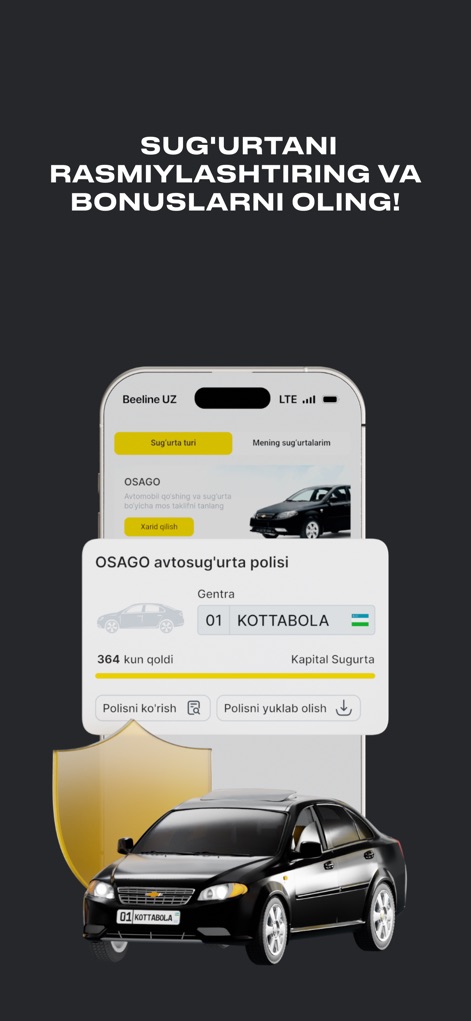 Beepul - A seção de seguros permite aos usuários acessar um formulário de contratação de seguro automóvel e visualizar os detalhes da apólice de maneira clara.