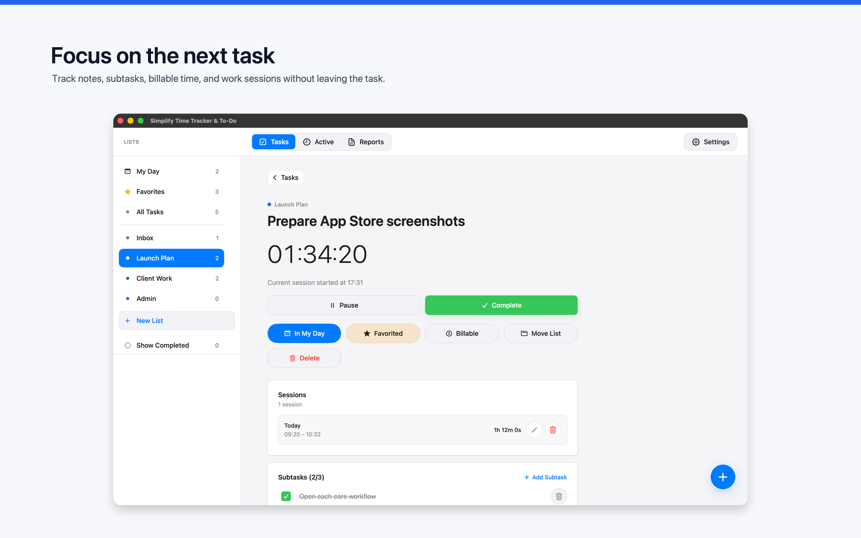 Simplify Time Tracker & To-Do screenshot 12