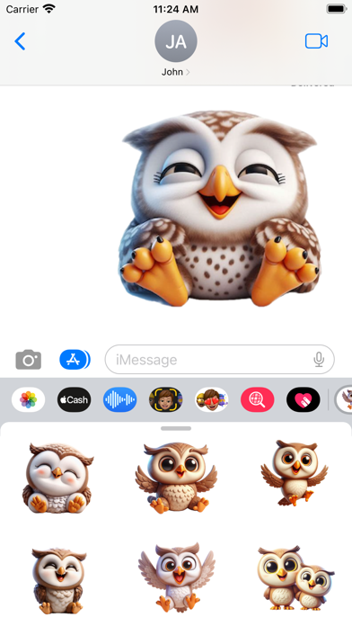 Happy Owl Stickers Screenshot