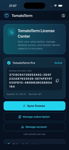 TomatoTermMobile Screenshot 1 of 2