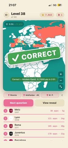 Route One Football Quiz iPhone screenshot