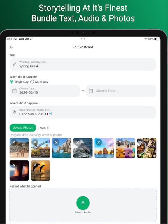 The Postcard App iPad screenshot 3 - Photo & Video app
