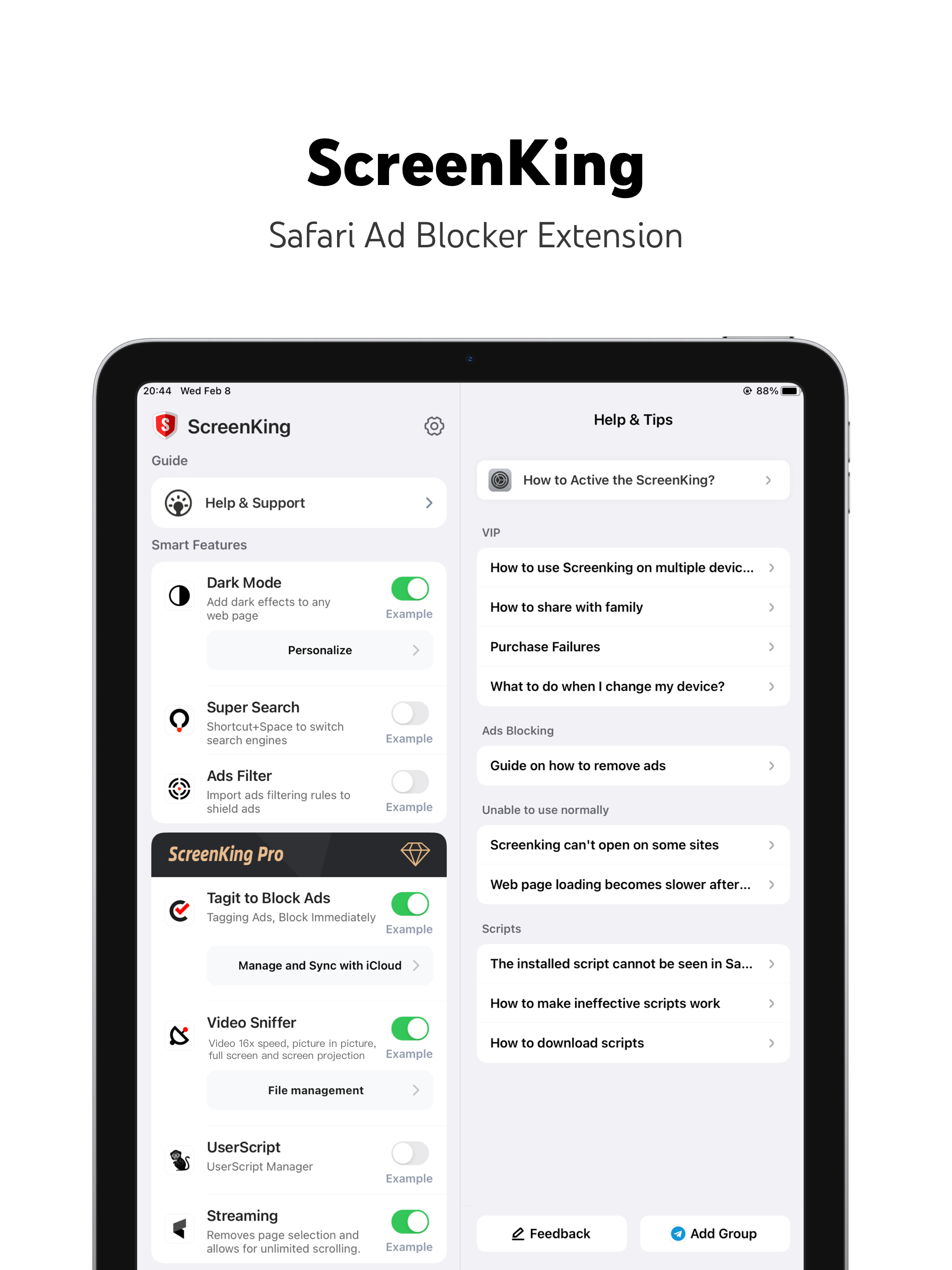 ScreenKing-Safari Extension