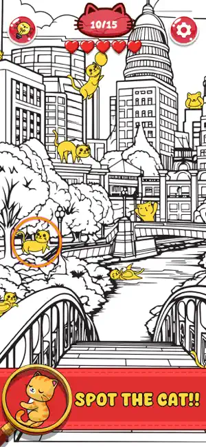 Find Out Hidden Cats: Spot it screenshot 1
