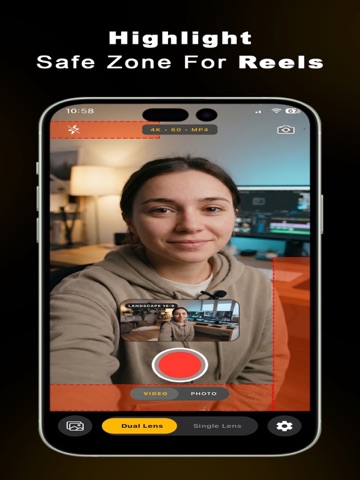 TwinCam: Dual Video Recorder iPad screenshot