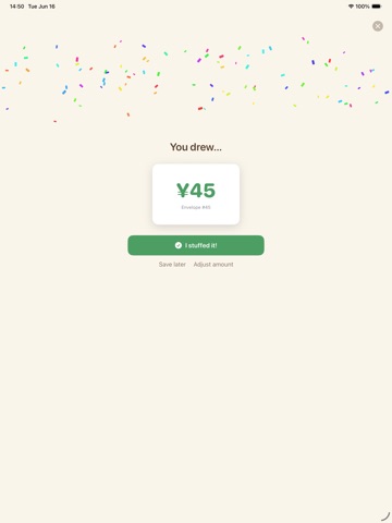 100 Envelope Challenge iPad screenshot