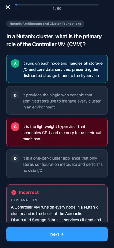 Nutanix NCP-MCI Exam Prep screenshot 4 of 5