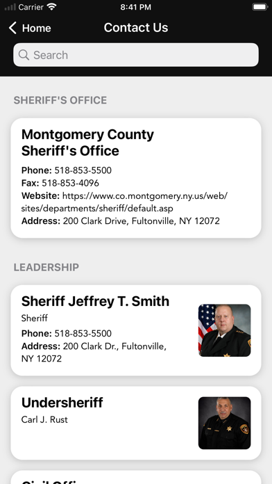 Montgomery County Sheriff NY Screenshot