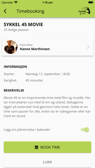 Trening for deg Screenshot