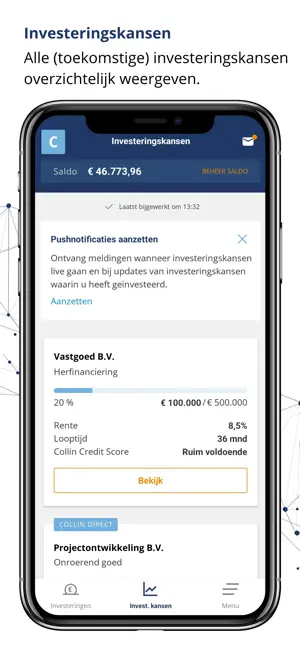 Collin investeerdersapp screenshot 1