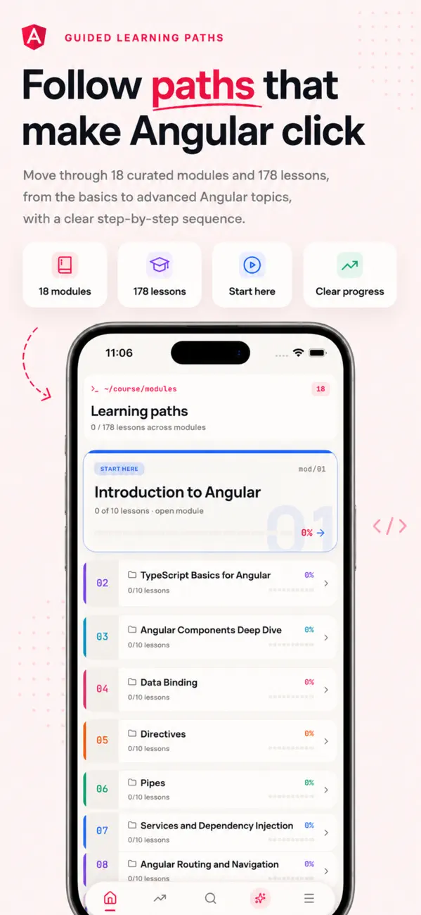 Screenshot #2 pour Learn Angular & TypeScript