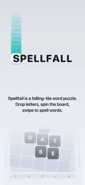 Spellfall Word Puzzle Game screenshot 1
