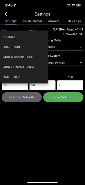 CANflex screenshot 2