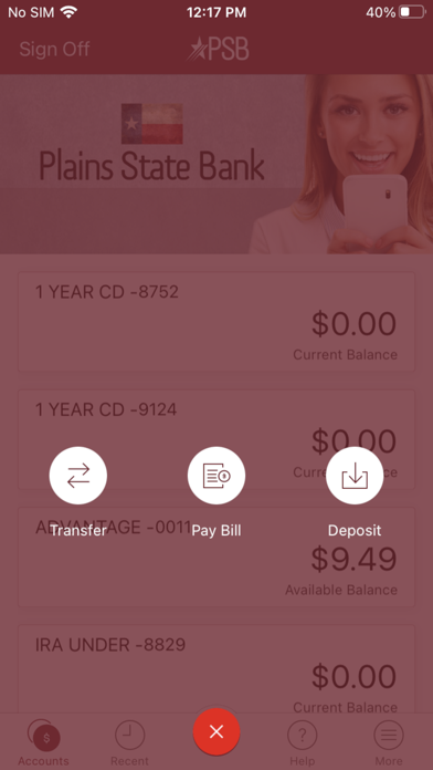 Plains State Bank Screenshot