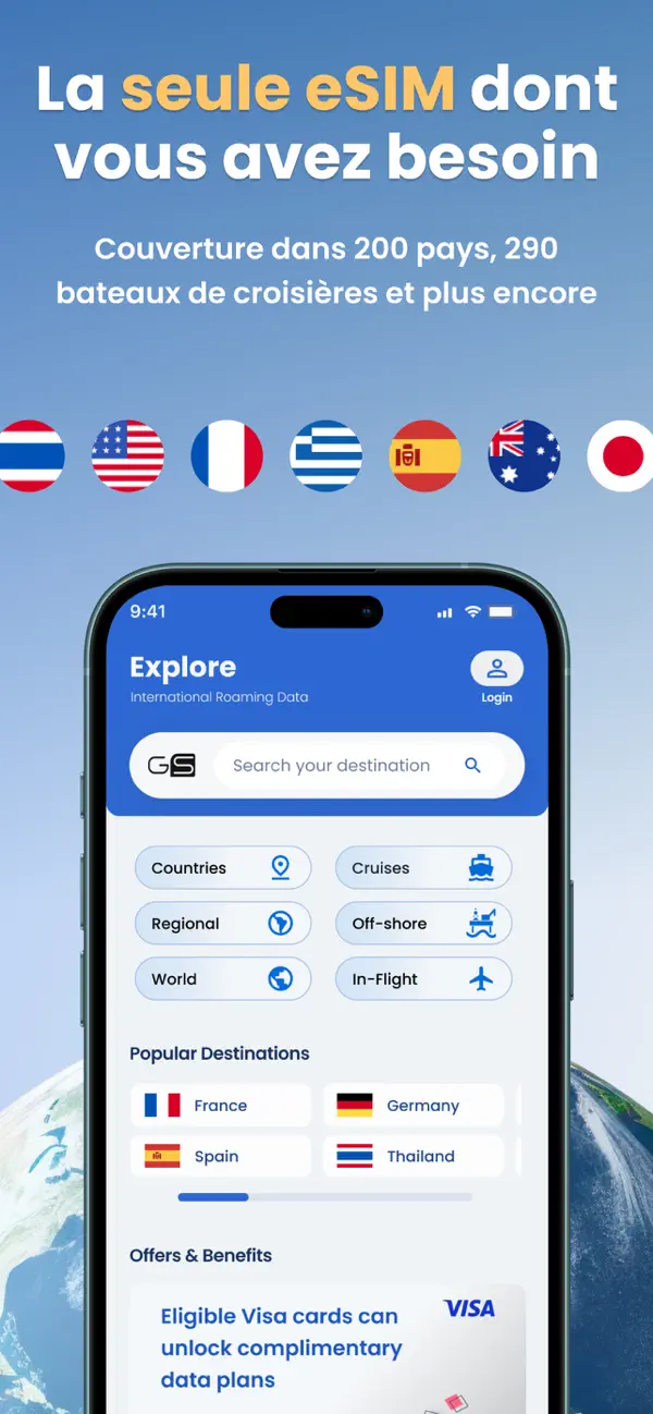 Screenshot #1 pour eSIM For Global Travel:GigSky