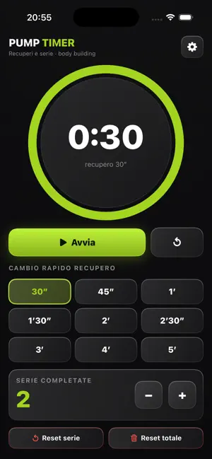 Pump Timer – Gym Rest Timer screenshot 1