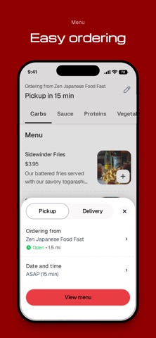 Zen Japanese Food Fast iPhone screenshot