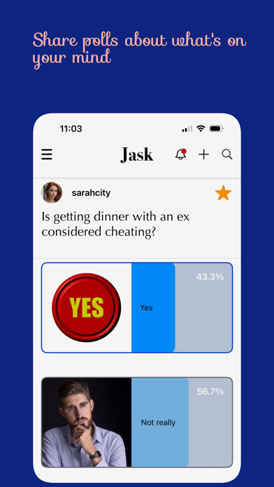 Jask: Polls and Questions Screenshot 3 - AppWisp.com Jask: Polls and Questions Screenshot 3 - AppWisp.com