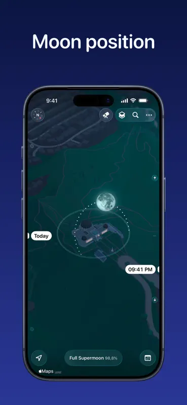 Moonlitt: Moon Position & Map screenshot 8 of 10