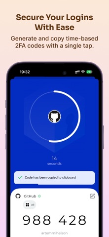 2FA authenticator (2Lock) screenshot